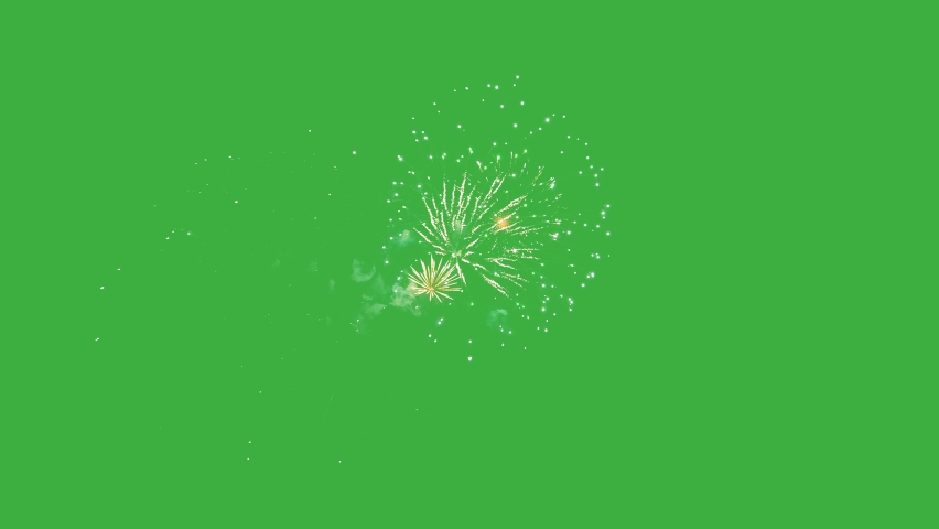 Abstract Firework on green chroma key background, 4th of July independence day concept. High quality 4k chromakey video Royalty-Free Stock Footage #1094274001