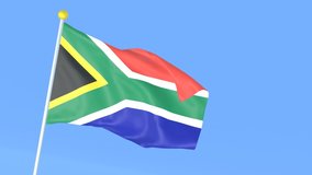 The national flag of the world, South Africa