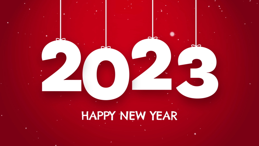 Happy New Year 2023 string red background new year resolution concept. | Shutterstock HD Video #1094299905