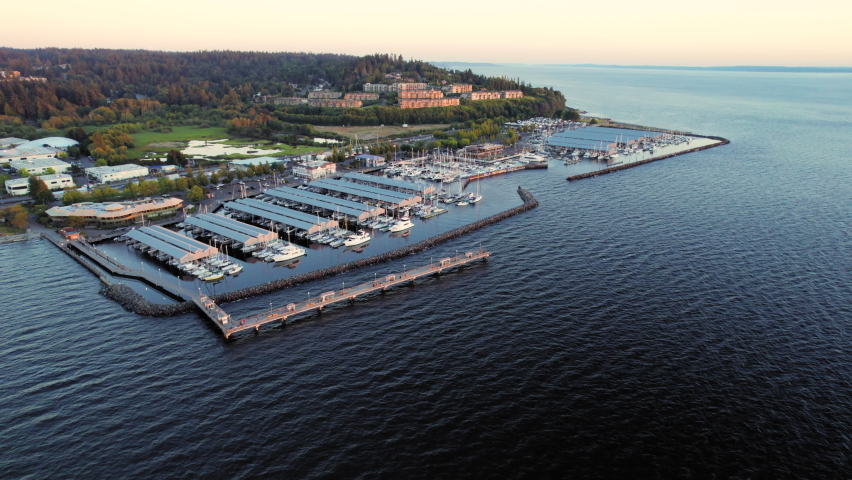 Edmonds Boat Marina Aerial View