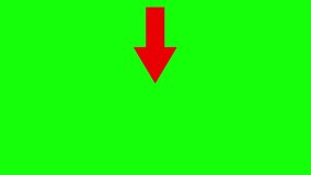 Down arrow green screen video