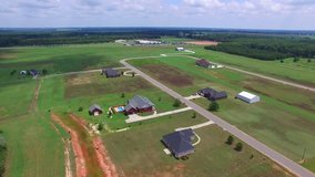 Aerial video of Georgia farmland