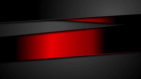 Black tech corporate abstract background with vibrant red stripes. Seamless looping motion design. Video animation Ultra HD 4K 3840x2160