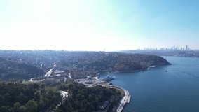 Videos of Bosphorus(Istanbul), from the sky with different angles