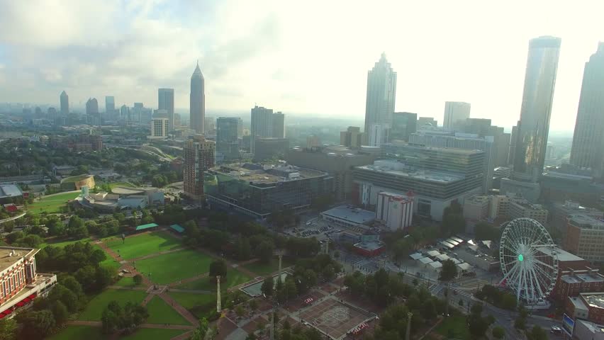 Aerial video of Atlanta Georgia USA