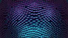 Animated video with holographic shimmering scales in neon colors
