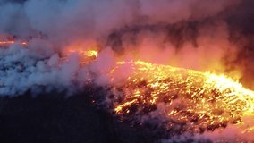 uncontrolled spring wildland fire. wildfire, forest fire aerial video 4K. natural disasters, result of climate change, dry grass and bushes burning. drone video. forest fires in spring season - Powered by Shutterstock - Get 15% off with code: PIKWIZARD15