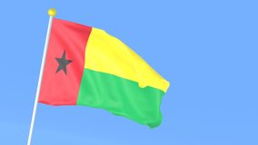 The national flag of the world, Guinea-Bissau