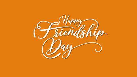 Happy Friendship Day Handwritten Animated Text Stock Footage Video (100 ...