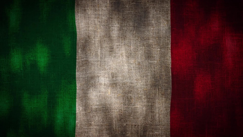 Italy flag. National 3d Italian flag waving. Sign of Italy seamless loop animation. Italian flag HD Background. Italy flag Closeup 1080p Full HD video for presentation Rome, Colosseum, Milan, Venice  Royalty-Free Stock Footage #1094387417