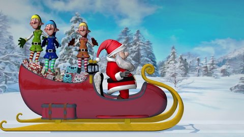 Santa Claus Christmas Animation Funny Santa Stock Footage Video (100% ...