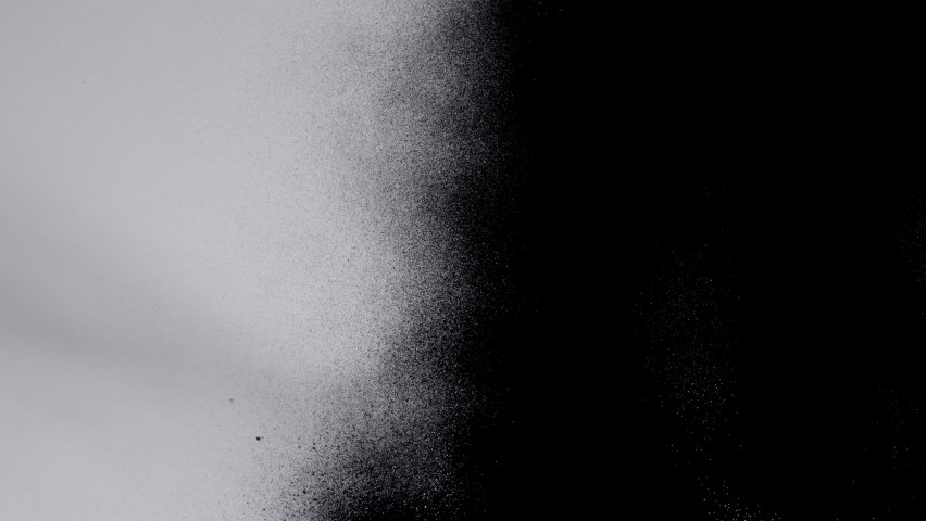 Black spray paint on a white background. Overlay. Royalty-Free Stock Footage #1094388195