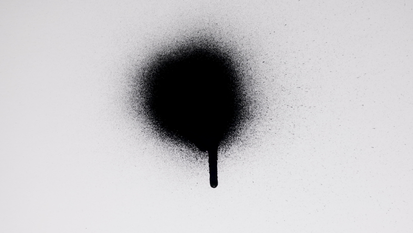 Black spray paint on a white background. Overlay. | Shutterstock HD Video #1094388211