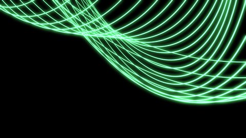 3d Streamline Waves Green Vj Loop Stock Footage Video (100% Royalty ...