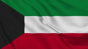 Flag of Kuwait. High quality 4K resolution