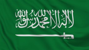 Flag of Saudi Arabia. High quality 4K resolution.