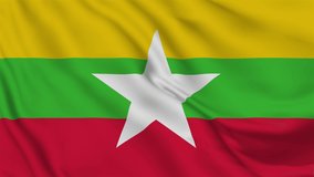 Flag of Myanmar. High quality 4K resolution	