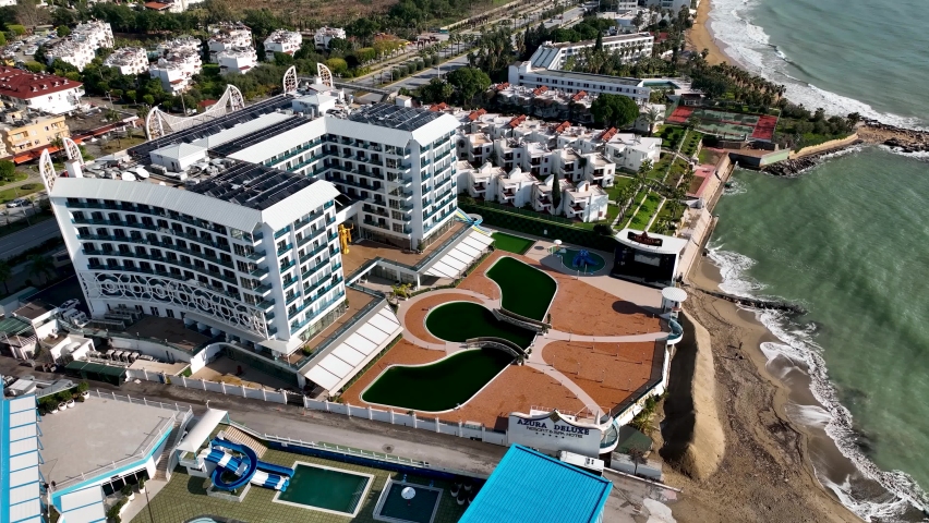 Panorama Hotels aerial view 4 K Alanya Turkey