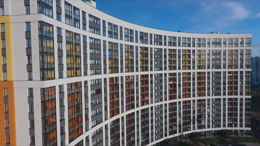 Drone shot of the building 