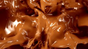 Super Slow Motion Shot of Splashing Melted Caramel at 1000 fps. - Powered by Shutterstock - Get 15% off with code: PIKWIZARD15