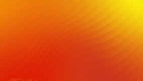 Orange gradient wavy lines abstract motion background. Seamless looping. 4K footage