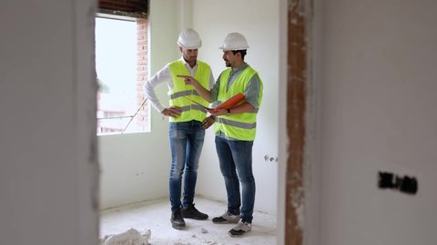 Professional Engineer Architect Workers Conversation Building Stock ...