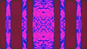 80s mood hypnotic ornamental nostalgic psychedelic dreamy abstract background. Motion graphic video. 