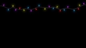 3d Beautiful light bulb string flashing Blinking lights. party, Merry Christmas lights or new year background animation. Glowing garlands. Holiday, winter, Party, event and. 3D Illustration - Powered by Shutterstock - Get 15% off with code: PIKWIZARD15