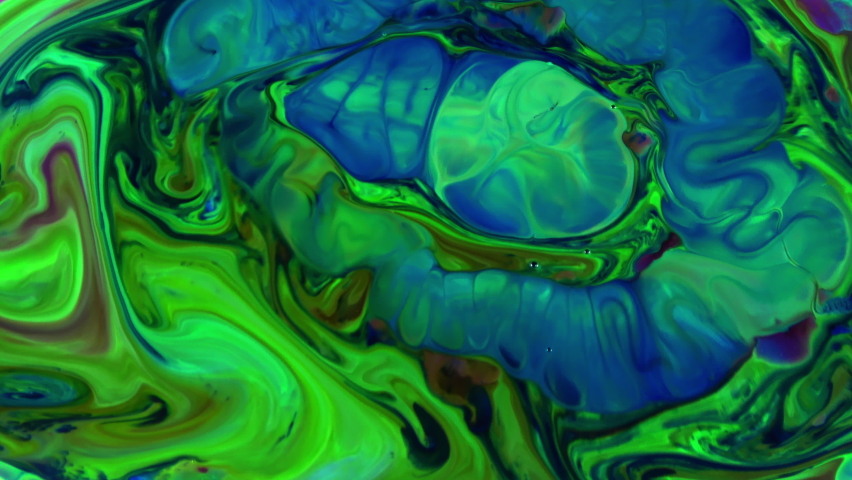 Colorful Chaos Ink Spread in Liquid Turbulence Movement.  Royalty-Free Stock Footage #1094539621