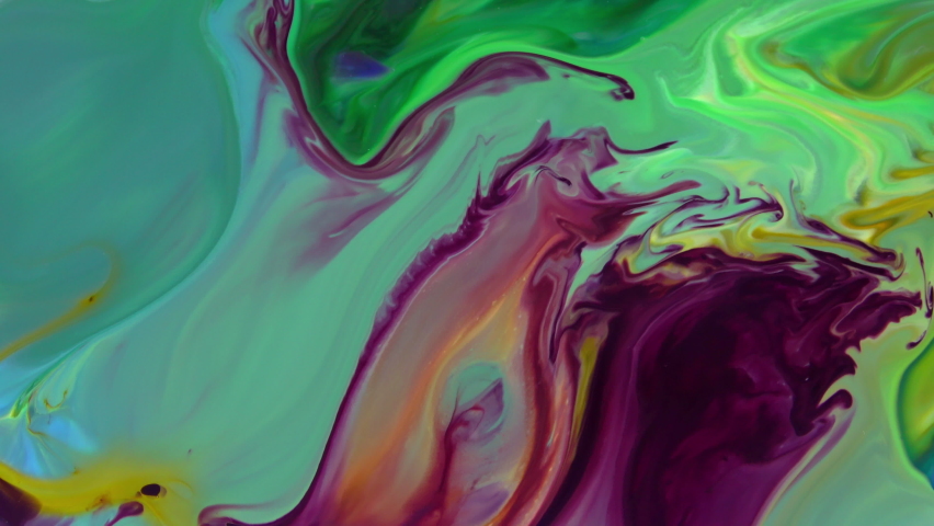 Colorful Chaos Ink Spread in Liquid Turbulence Movement.  Royalty-Free Stock Footage #1094539643