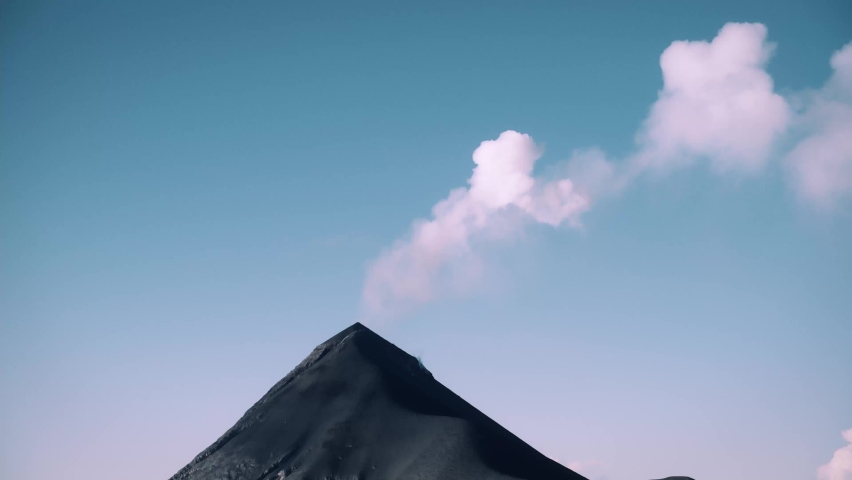 Active Volcán Fuego early in the morning in Guatemala 3