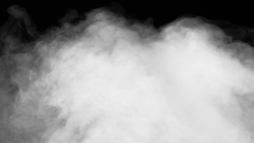Smooth Smoky Transition Between Frames. A jet of white smoke creates an elegant transition between frames with the blending mode "Stencil Luma" and other methods