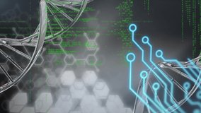 Composition of dna strand and data processing over american football players. Global sports digital interface technology and networking concept digitally generated image. - Powered by Shutterstock - Get 15% off with code: PIKWIZARD15