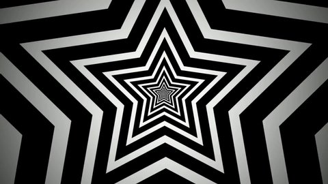 Optical Illusion Star Shape Black White Stock Footage Video (100% ...