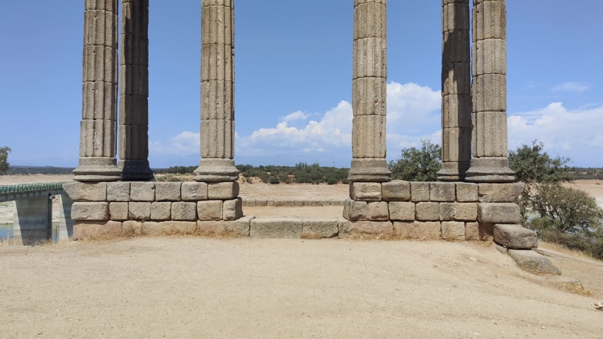 The Augustobriga Marbles are Roman remains of a temple made up of columns, the only remains of the ancient Augustobriga.