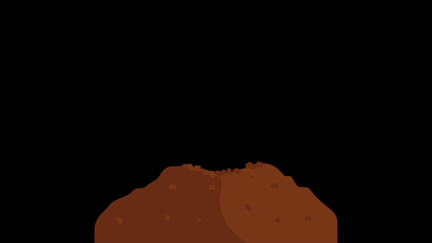 Zombie hand coming out of the ground with alpha channel. Green-blooded zombie hand pops out of the grave. Halloween cartoon object with transparent background. Isolated.