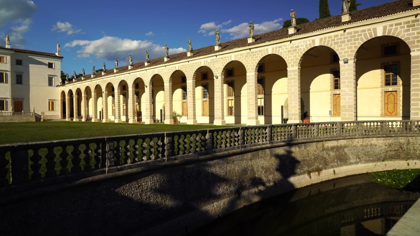view of the facade of villa Manin in Passariano, Udine, Italy