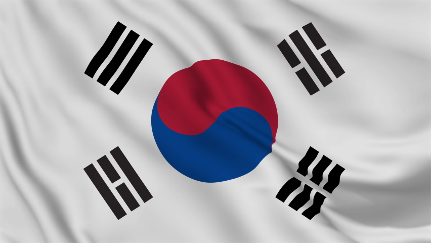 Flag of South Korea. High quality 4K resolution | Shutterstock HD Video #1094653241