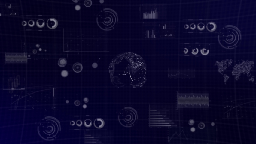 Data analysis Technology Globe rotating on Germany Country with graphs, charts, analytics in background | Germany country Globe rotating 4K|60 FPS, data analysis technological background - Powered by Shutterstock - Get 15% off with code: PIKWIZARD15