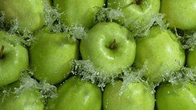 Super Slow Motion Shot of Splashing Fresh Apples. Filmed on High Speed Cinematic Camera at 1000fps. - Powered by Shutterstock - Get 15% off with code: PIKWIZARD15
