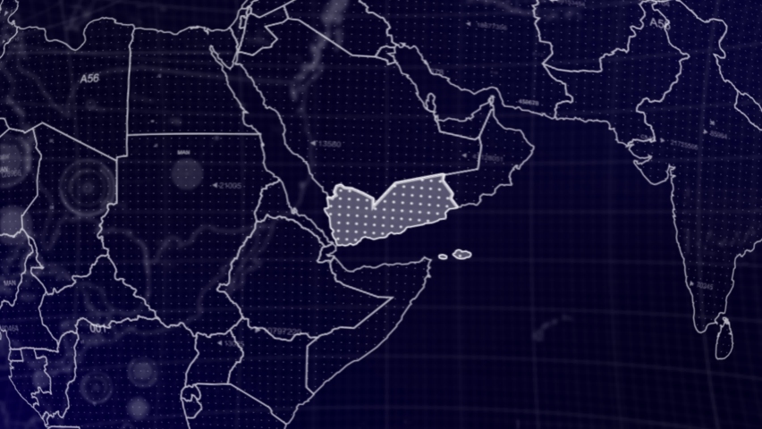 Data analysis Technology Globe rotating on Yemen Country with graphs, charts, analytics in background | Yemen country Globe rotating 4K|60 FPS, data analysis technological background | Shutterstock HD Video #1094671991