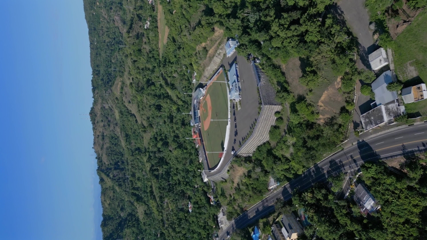 Vertical flight over BASEBALL ACADEMY OF PLAYER BARTOLO COLON IN ALTAMIRA PUERTO PLATA