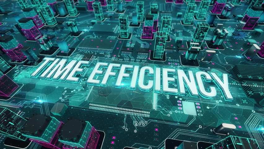 Time Efficiency with digital technology hitech concept | Shutterstock HD Video #1094695303