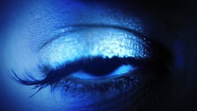 HUd eye to accessing digital information. Biometric screening eye, Digital eye, Security concept, cyber security. Cyborg HUD Technology. Neural Deep Learning Mind Science Research. 3D Illustration - Powered by Shutterstock - Get 15% off with code: PIKWIZARD15