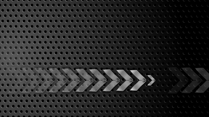 Metallic arrows on dark perforated background. Seamless looping motion design. Video animation Ultra HD 4K 3840x2160 | Shutterstock HD Video #1094717179