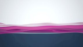 Beautiful Water Surface Moving Up Waving. Clear Blue Water Filling the Screen. 4k Ultra Blue rad pink dark and white color. Looped video.