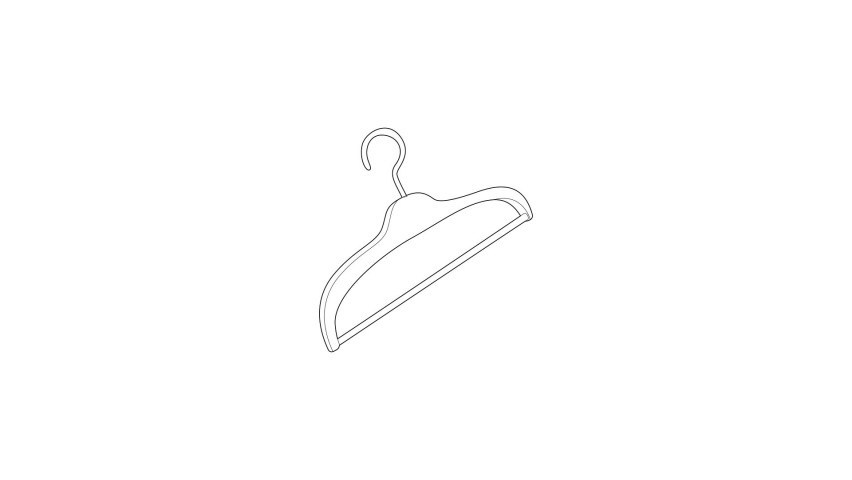Hanger icon animation best outline object on white background | Shutterstock HD Video #1094723887
