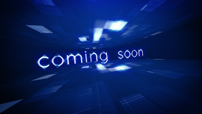 Coming soon text Science technology futuristic 3D cinematic title background. Animation for business network technology introduction. | Shutterstock HD Video #1094727967
