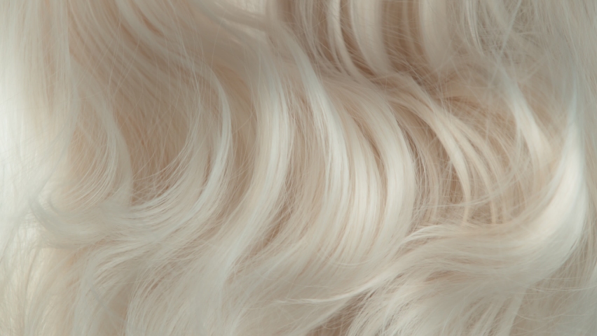 Super Slow Motion Shot of Waving Light Blonde Hair at 1000 fps. | Shutterstock HD Video #1094730163
