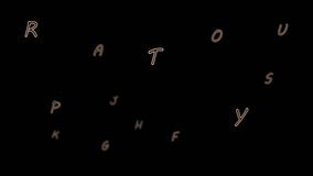 Animation of moving mathematical formulas on dark background. Educations and math learning concept digital generated video.